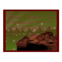 Grandma's Old Fashion Cocoa Fudge Recipe Card Postcard