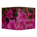 Grandma's Recipes Binder With Azaleas