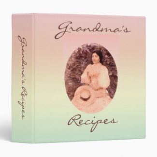 Grandmas Recipes Vinyl Binder