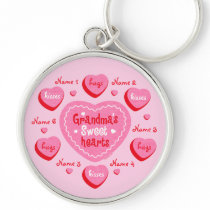 Grandma's Sweethearts Personalized Keychain