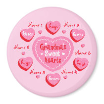 Grandma's Sweethearts Personalized Magnet