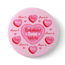 Grandma's Sweethearts Personalized Pin