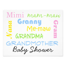 Grandmother Baby Shower Invitation
