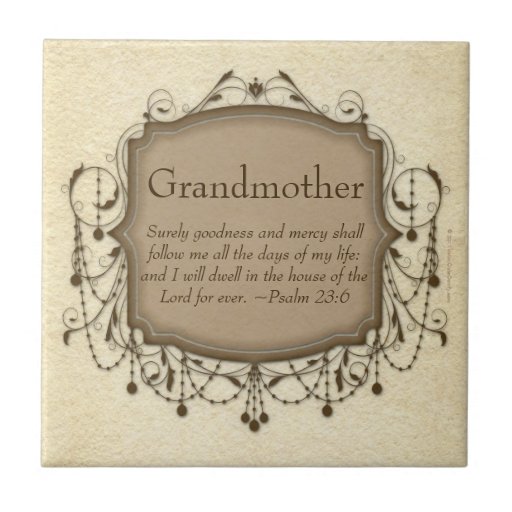 Grandmother Bible Verse Psalm 23 Coaster Plaque Tile Zazzle
