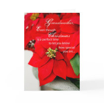 Grandmother Christmas Poinsetta Card