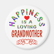 Grandmother Happiness Refrigerator Magnet