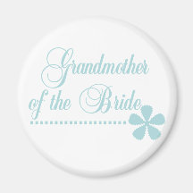 Grandmother of Bride Teal Elegance Refrigerator Magnets