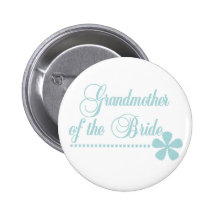 Grandmother of Bride Teal Elegance Pin