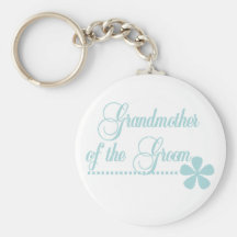 Grandmother of Groom Teal Elegance Keychains
