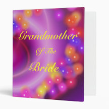 Grandmother Of The Bride Swirly Heart Binder