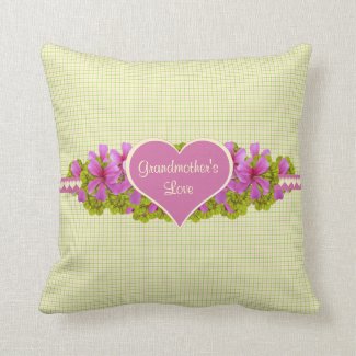 Grandmother's Love Plaid Throw Pillow