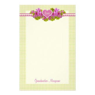 Grandmother's Pink Flower Hearts
