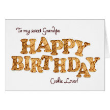 Grandpa, a Birthday card for a cookie lover