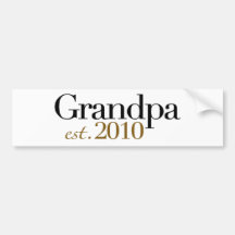 Grandpa Est 2010 Bumper Sticker