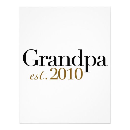 Grandpa Est 2010 Personalized Letterhead