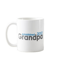 Grandpa established 2012 mugs
