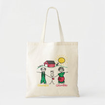 Grandpa Grandma & Me Canvas Bags
