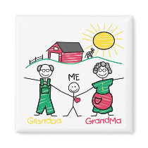 Grandpa Grandma & Me magnets by Kids_Ink Grandpa Grandma & Me magnets