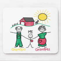 Grandpa Grandma & Me mousepads