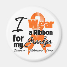 Grandpa - Leukemia Ribbon Magnets