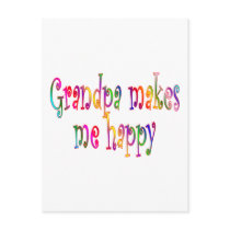 Grandpa Makes Me Happy postcards