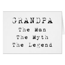 Grandpa Man Myth Legend 03 Greeting Cards