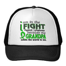 Grandpa Means The World To Me Lymphoma Mesh Hats