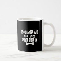 Grandpa of Bride White on Black Mugs