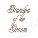 Grandpa of Groom Classy  Browns stickers