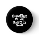 round_button - Grandpa of the Groom buttons, mousepads, cards, magnets, and more with black background, white text and bow tie design.