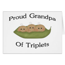 Grandpa Of Triplets Greeting Cards