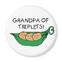 Grandpa of Triplets Pod magnets