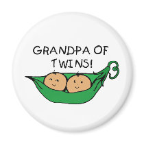 Grandpa of Twins Pod Magnets