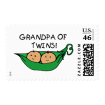 Grandpa of Twins Pod Stamp