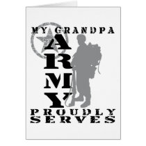 Grandpa Proudly Serves - ARMY Cards