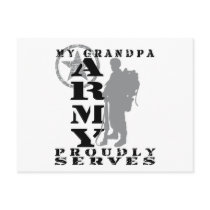 Grandpa Proudly Serves - ARMY Post Card