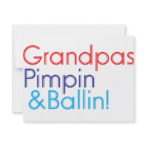 Grandpa red blue text that says Grandpa Pimpin and invitations by oceanbrezzze Grandpa red blue text that says Grandpa Pimpin and invitations