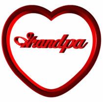 Grandpa Red Heart Frame photo sculptures by Love_em_Hearts Grandpa Red Heart Frame photo sculptures