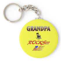 Grandpa Rocks Keychains