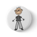 Grandpa Stick Figure Button