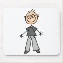 Grandpa Stick Figure Mousepad