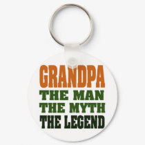Grandpa - the Man, the Myth, the Legend! keychains