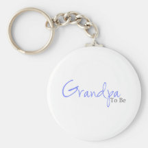 Grandpa To Be (Blue Script) Keychain
