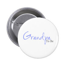 Grandpa To Be (Blue Script) Pinback Button