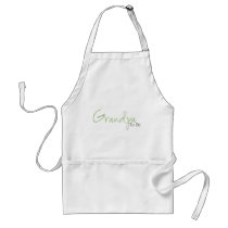 Grandpa To Be (Green Script) Aprons