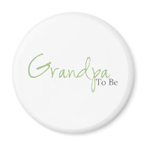 Grandpa To Be (Green Script) Magnet