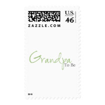 Grandpa To Be (Green Script) Postage
