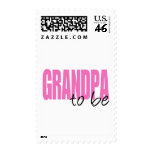 Grandpa To Be (Pink Block Font) Stamps