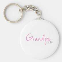 Grandpa To Be (Pink Script) Keychains