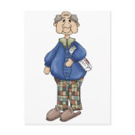 Grandpa with Newspaper Design postcards